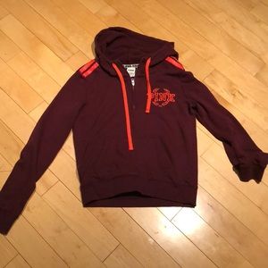 Victoria Secret PINK Burgungy Half zip hoodie
